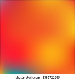 Gradient mesh painted in different colors. Vector illustration flyer. Interesting splash and spreading spot. Red gradient mesh with smooth color transitions.