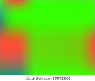 Gradient mesh painted in different colors. Trendy splash and spreading spot. Vector illustration concept. Green gradient mesh with smooth color transitions.