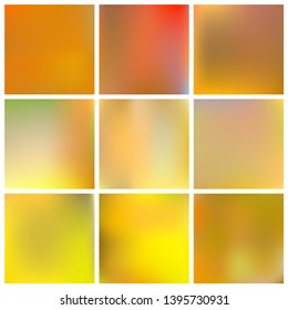 Gradient mesh painted in different colors. Vector illustration show. Graceful splash and spreading spot. Yellow gradient mesh with smooth color transitions.
