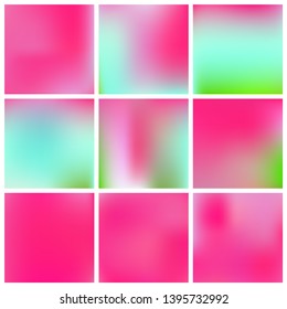 Gradient mesh painted in different colors. Vector illustration space. Creative splash and spreading spot. Pink gradient mesh with smooth color transitions.