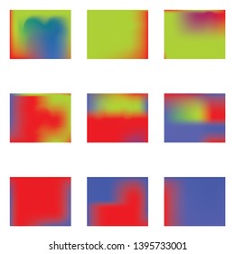 Gradient mesh painted in different colors. Magic splash and spreading spot. Vector illustration concept. Red gradient mesh with smooth color transitions.