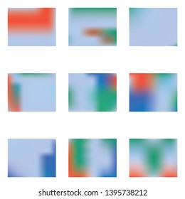 Gradient mesh painted in different colors. Vector illustration concept. Unreal splash and spreading spot. Blue gradient mesh with smooth color transitions.