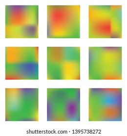 Gradient mesh painted in different colors. Startling splash and spreading spot. Vector illustration shape. Green gradient mesh with smooth color transitions.