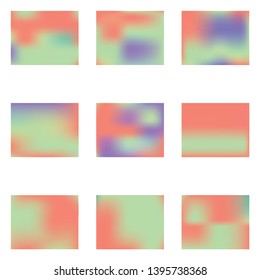 Gradient mesh painted in different colors. Juicy splash and spreading spot. Vector illustration invite. Green gradient mesh with smooth color transitions.