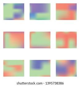 Gradient mesh painted in different colors. Interesting splash and spreading spot. Vector illustration cover. Green gradient mesh with smooth color transitions.