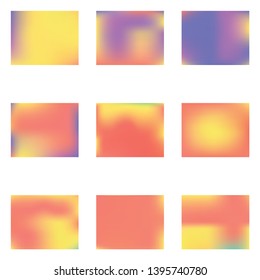 Gradient mesh painted in different colors. Amazing splash and spreading spot. Vector illustration flyer. Yellow gradient mesh with smooth color transitions.