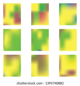 Gradient mesh painted in different colors. Vector illustration presentation. Random splash and spreading spot. Yellow gradient mesh with smooth color transitions.