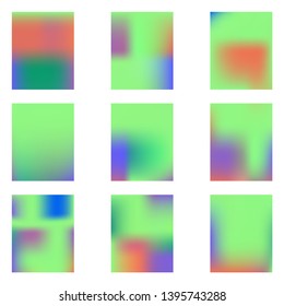 Gradient mesh painted in different colors. Great splash and spreading spot. Vector illustration shape. Green gradient mesh with smooth color transitions.