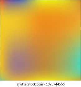 Gradient mesh painted in different colors. Magic splash and spreading spot. Vector illustration flat. Orange gradient mesh with smooth color transitions.