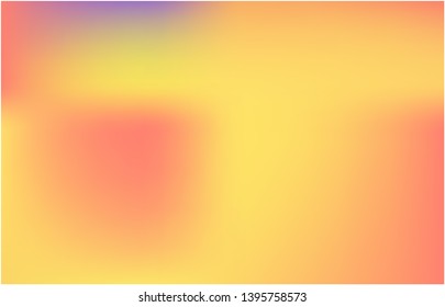 Gradient mesh painted in different colors. Strange splash and spreading spot. Vector illustration flat. Yellow gradient mesh with smooth color transitions.