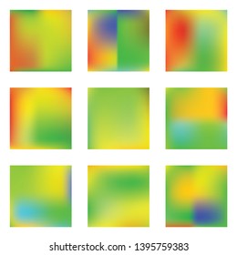 Gradient mesh painted in different colors. Random splash and spreading spot. Vector illustration shape. Green gradient mesh with smooth color transitions.
