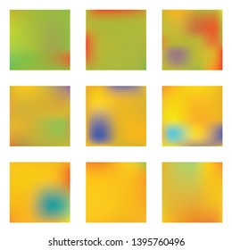 Gradient mesh painted in different colors. Unreal splash and spreading spot. Vector illustration cover. Orange gradient mesh with smooth color transitions.