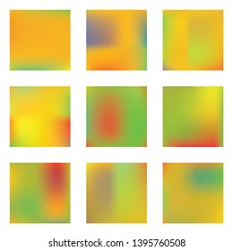 Gradient mesh painted in different colors. Amazing splash and spreading spot. Vector illustration presentation. Orange gradient mesh with smooth color transitions.