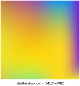 Gradient mesh painted in different colors. Startling splash and spreading spot. Vector illustration invite. Yellow gradient mesh with smooth color transitions.