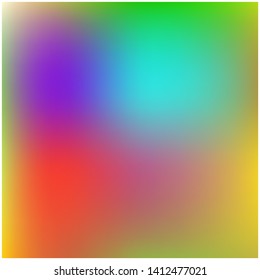 Gradient mesh painted in different colors. Graceful splash and spreading spot. Vector illustration flat. Violet gradient mesh with smooth color transitions.
