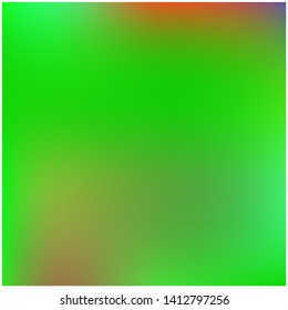 Gradient mesh painted in different colors. Vector illustration cover. Amazing splash and spreading spot. Green gradient mesh with smooth color transitions.
