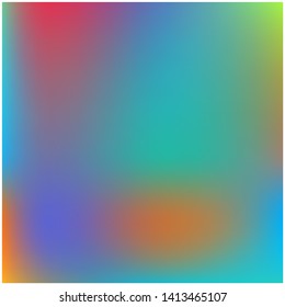 Gradient mesh painted in different colors. Vector illustration flyer. Graceful splash and spreading spot. Blue gradient mesh with smooth color transitions.
