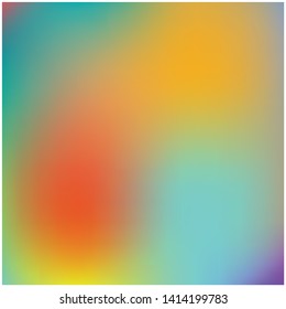 Gradient mesh painted in different colors. Vector illustration cover. Trendy splash and spreading spot. Orange gradient mesh with smooth color transitions.