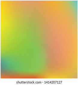 Gradient mesh painted in different colors. Vector illustration cover. Magic splash and spreading spot. Green gradient mesh with smooth color transitions.