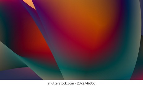 Gradient mesh and shapes abstract digital vector art.