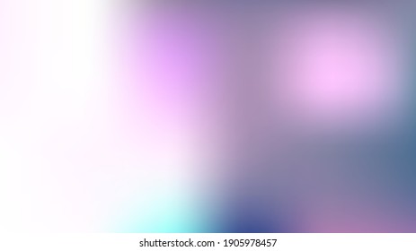 Gradient Mesh Vector Background, Hologram Contrast Overlay. Funky Pink, Purple, Turquoise Dreamy Tender Lights Girlie Background. Rainbow Fairytale Texture Iridescent Pearlescent Holographic Colour