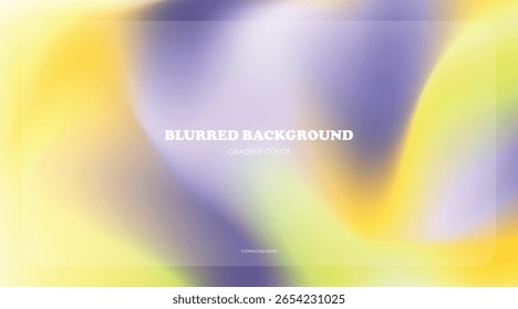 gradient mesh wave orange, green, yellow and purple colorful background