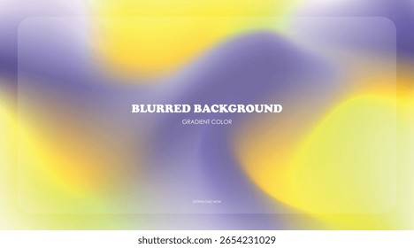 gradient mesh wave orange, green, yellow and purple colorful background