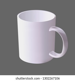 Gradient mesh white cup