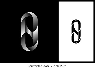 gradient metallic iron number 8 or eight logo design