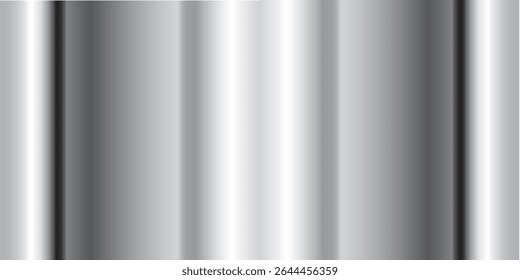 Gradient with a metallic silver texture. Polished plate with light effects. Vector. 