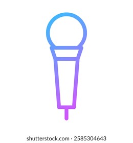 Gradient Microphone Icon for Audio or Karaoke