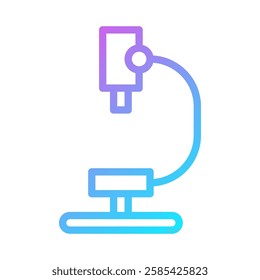 Gradient Microscope Icon for Scientific Research