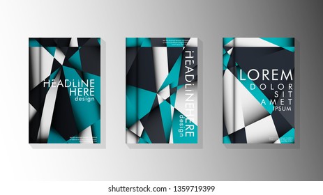 Gradient minimal geometric pattern. background design of the triangle cover
