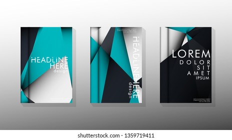 Gradient minimal geometric pattern. background design of the triangle cover