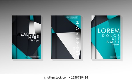 Gradient minimal geometric pattern. background design of the triangle cover