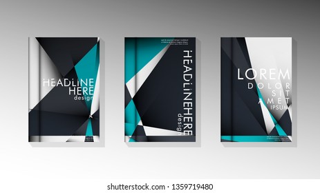 Gradient minimal geometric pattern. background design of the triangle cover