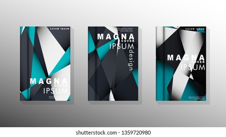 Gradient minimal geometric pattern. background design of the triangle cover