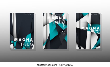 Gradient minimal geometric pattern. background design of the triangle cover