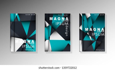 Gradient minimal geometric pattern. background design of the triangle cover