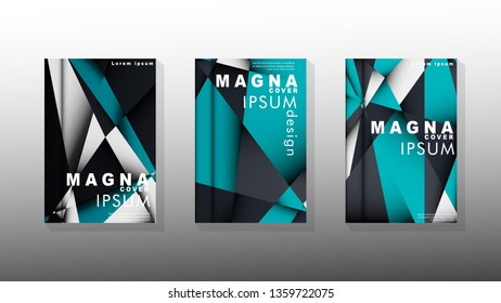 Gradient minimal geometric pattern. background design of the triangle cover