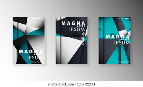 Gradient minimal geometric pattern. background design of the triangle cover