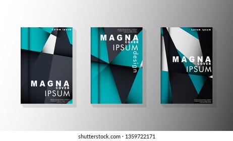 Gradient minimal geometric pattern. background design of the triangle cover