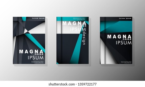 Gradient minimal geometric pattern. background design of the triangle cover