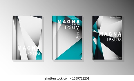 Gradient minimal geometric pattern. background design of the triangle cover