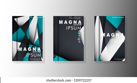 Gradient minimal geometric pattern. background design of the triangle cover