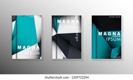 Gradient minimal geometric pattern. background design of the triangle cover