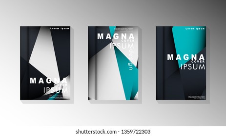 Gradient minimal geometric pattern. background design of the triangle cover