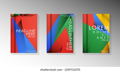Gradient minimal geometric pattern. the design of the triangle cover background with colors