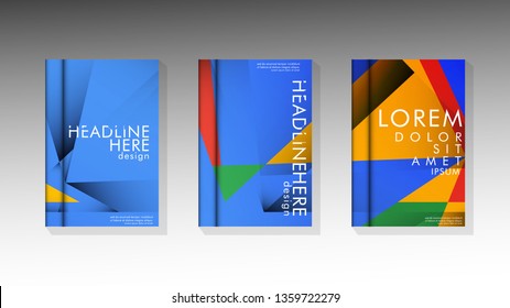 Gradient minimal geometric pattern. the design of the triangle cover background with colors