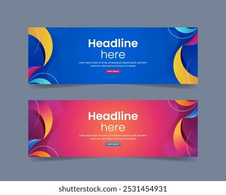 Gradient minimalist background for banner template